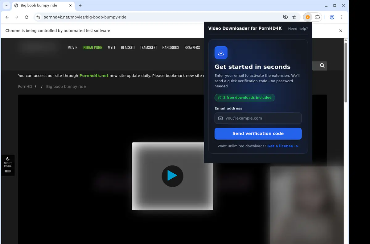 Pornhd 4 K Video Downloader browser extension screenshot 5